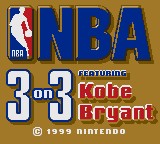 NBA 3 on 3 Featuring Kobe Bryant title screen for GameBoy Color